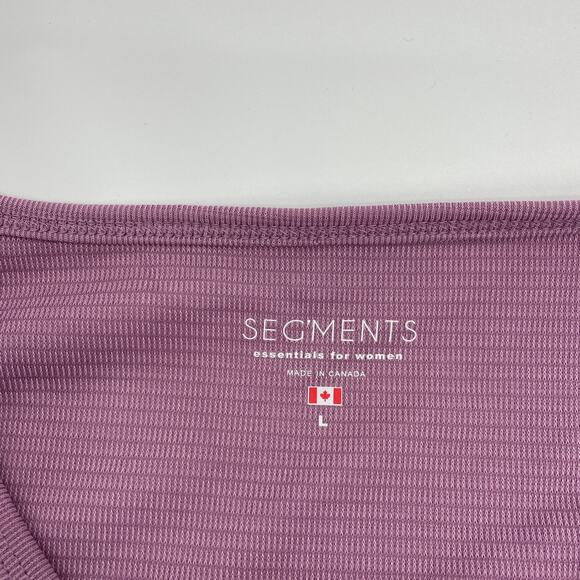 SEG'MENTS Shirt 1/2 Sleeve Modal Stretch Textured Knit Eco Soft Top Women's L - Picture 2 of 6